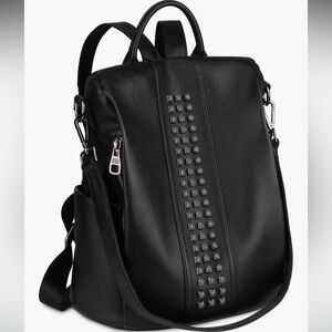 Genuine Leather Backpack Shoulder Bag Travel Anti-Theft Satchel for Women